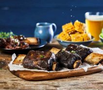 Salt, pepper, beef rib
