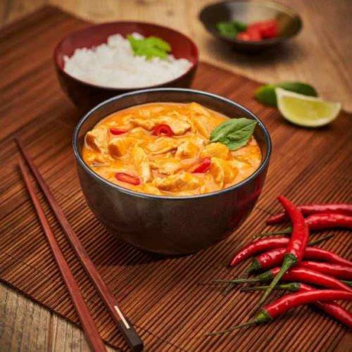 Red Thai Chicken Curry Dish