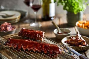full rack in bbq sauce